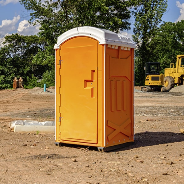 how often are the portable toilets cleaned and serviced during a rental period in Elsah IL